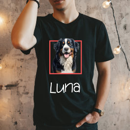 Camiseta  Bernese Mountain Dog Female Face with Name TShirt