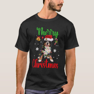 Camiseta Bernese Mountain Dog Ilumina Fama de Natal