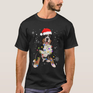 Camiseta Bernese Mountain Dog Ilumina Fama de Natal