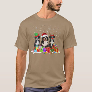 Camiseta Bernese Mountain Dog Ilumina Fama de Natal