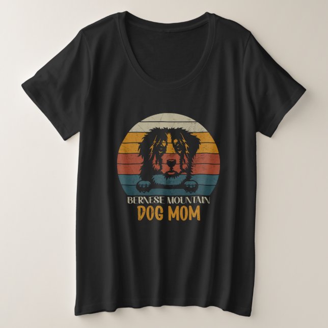 Camiseta Bernese Mountain Dog Mãe, mãe de cão Bernês (Frente do Design)