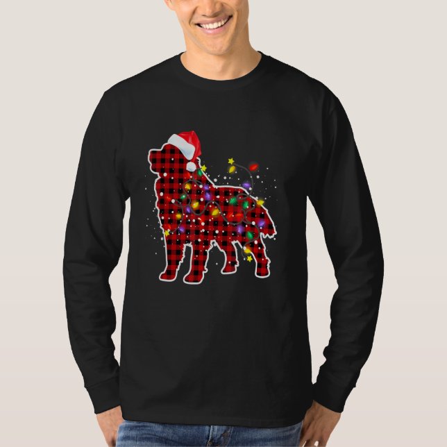 Camiseta Bernese Mountain Dog Natal Pijamas Santa Hat X (Frente)