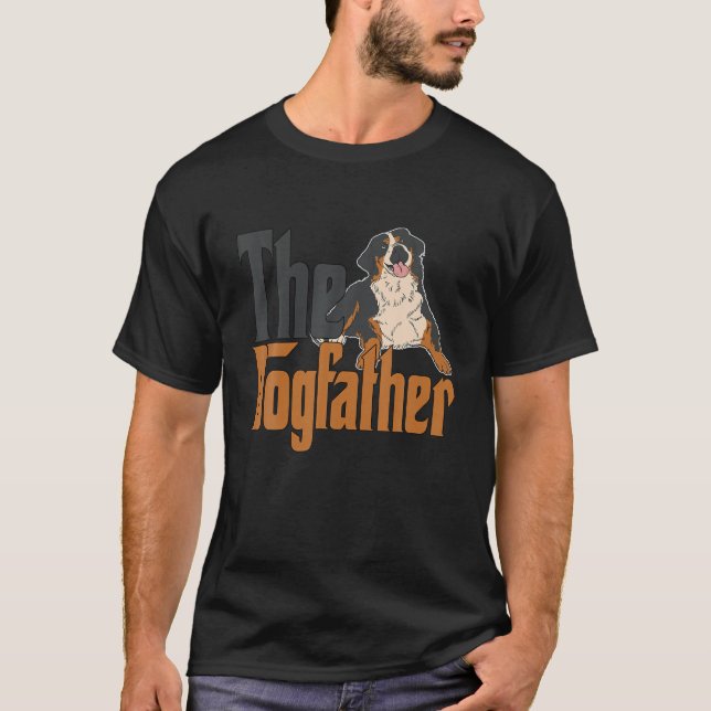 Camiseta Bernese Mountain Dog Pai Cachorro Cachorro Cachorr (Frente)