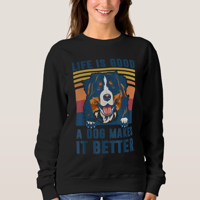 Camiseta Bernese Mountain Dog Pai Engraçado Mãe Homens Mulh (Frente)