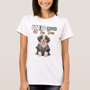 Camiseta Bernese Mountain Dog Pastor Deus É Bom