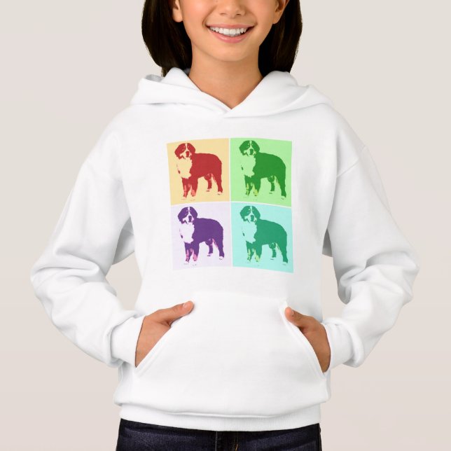 Camiseta Bernese Mountain Dog Pop Art (Frente)