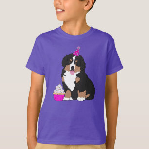 Camiseta Bernese Mountain Dog Puppy Aniversário