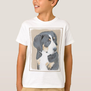 Camiseta Bernese Mountain Dog Puppy Painting - Arte Origina