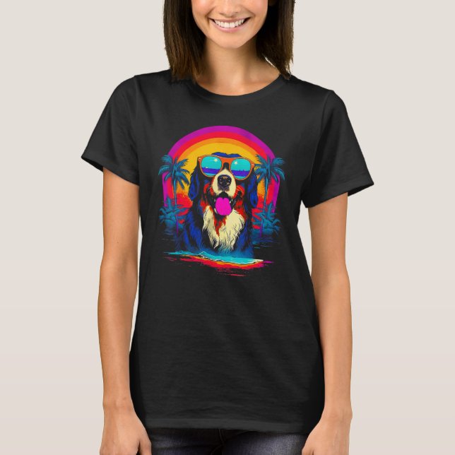 Camiseta Bernese Mountain Dog Sunset (Frente)