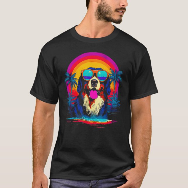 Camiseta Bernese Mountain Dog Sunset (Frente)