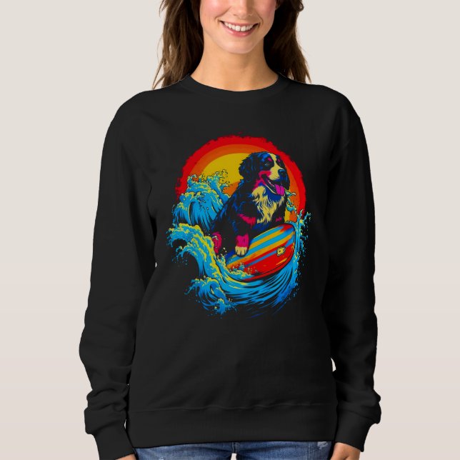 Camiseta Bernese Mountain Dog Surf (Frente)