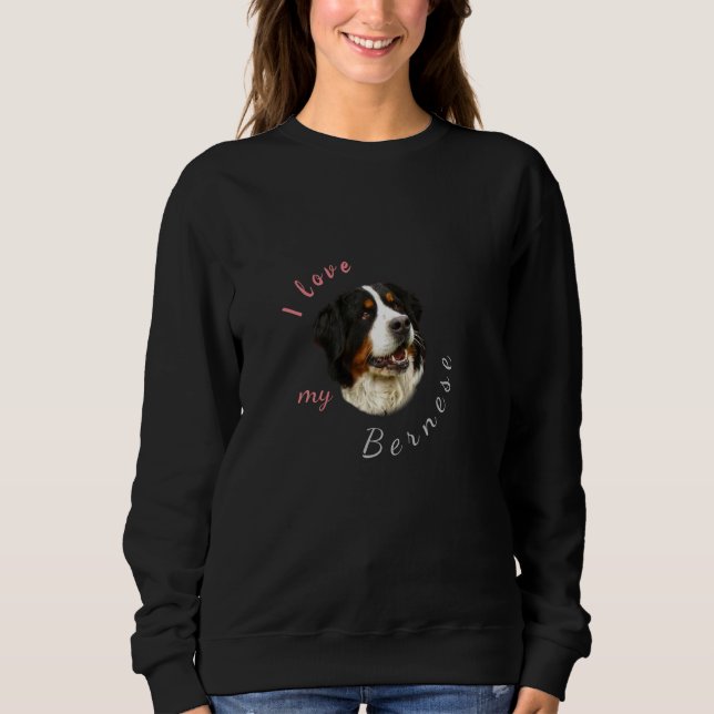 Camiseta Bernese Mountain dog Sweatshirt básica para mulher (Frente)