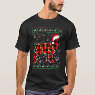 Camiseta Bernese Mountain Dog Xmas Santa Hat Ugly Natal