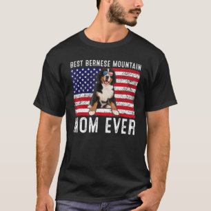 Camiseta Bernese Mountain Mãe Americana Bandeira Dog Propri