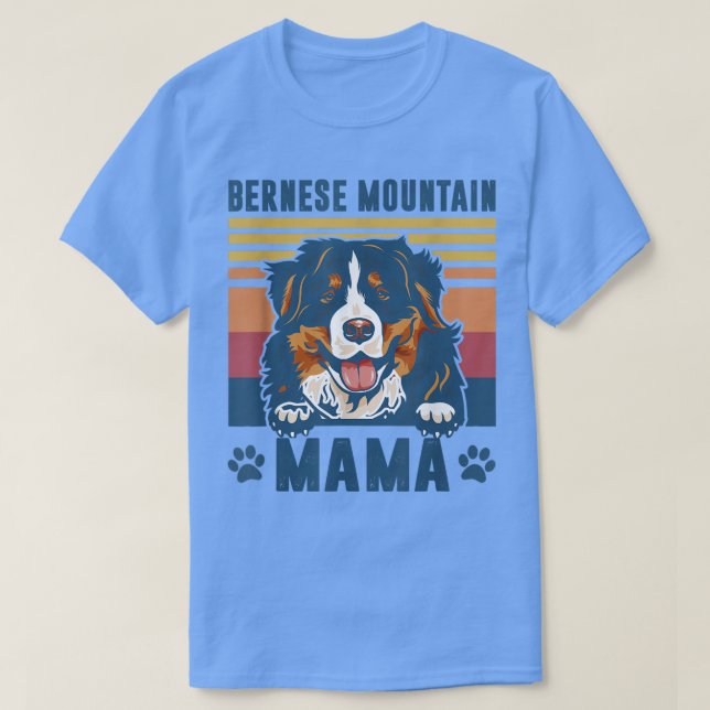 Camiseta Bernese Mountain Mama Mãe Retrô Dogente Mãe  (Frente do Design)