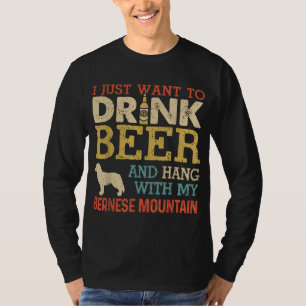 Camiseta Bernese Mountain Pai Beer Hang Com Funn