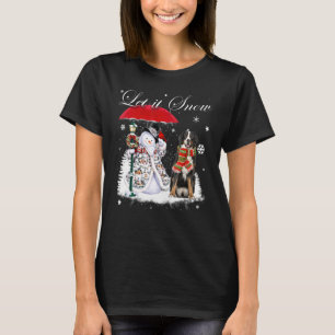 Camiseta Bernese Mountain Papais noeis Cachorro Natal Snowm