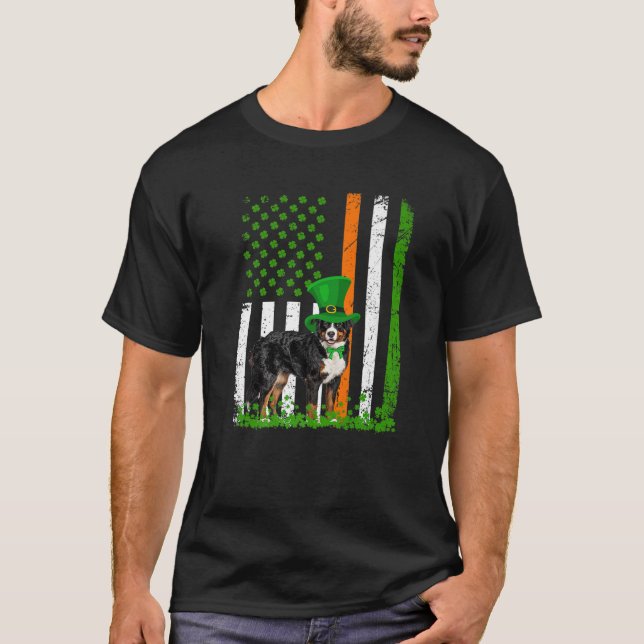 Camiseta Bernese Mountain Patrick's Day Dogs Lover American (Frente)