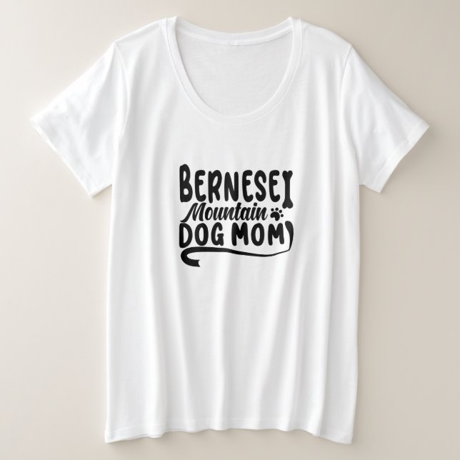 Camiseta Bernese Puppy Mãe, Bernese Dog Mãe, Bernese Mãe (Frente do Design)