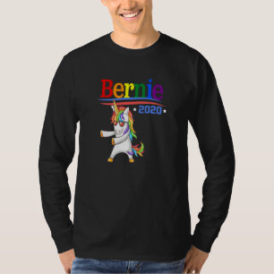 Camiseta Bernie 2020 Sanders Rainbow Lgbtq Unicorn Flossing