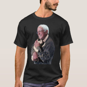 Camiseta Bernie Sanders Abraçando Gato Camisola Bela-Camisa
