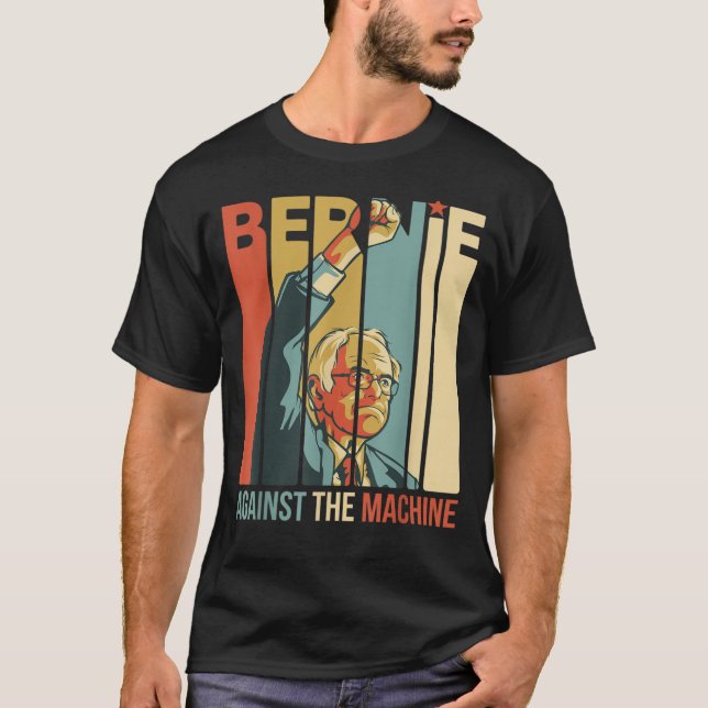 Camiseta Bernie Sanders Contra A Máquina Bernie 2020 (Frente)