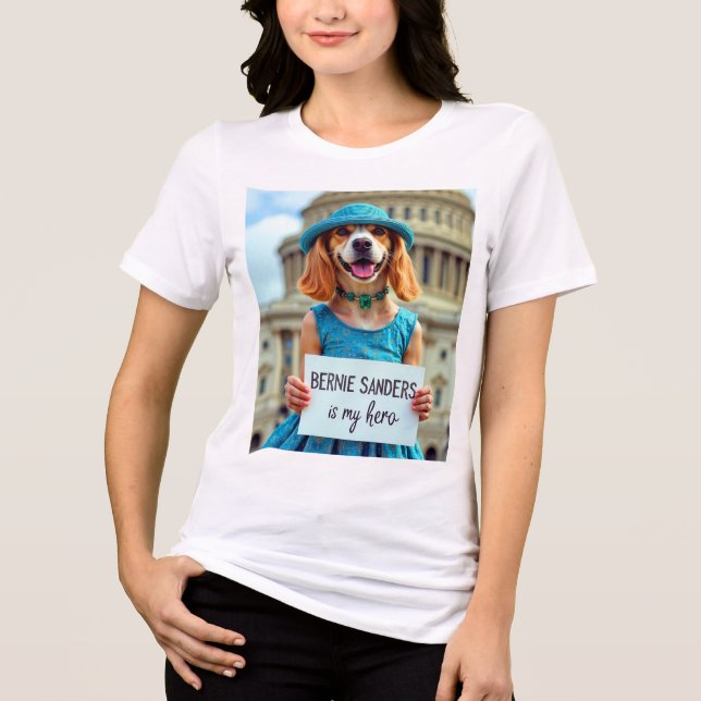 Camiseta Bernie Sanders é meu herói (Frente)