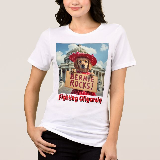 Camiseta Bernie Sanders Rocks (Frente)