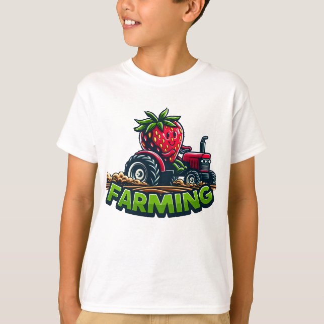 Camiseta Berry Fast Farming Funny Trator (Frente)