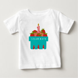 Camiseta Berry First Birthday Strawberry Basket
