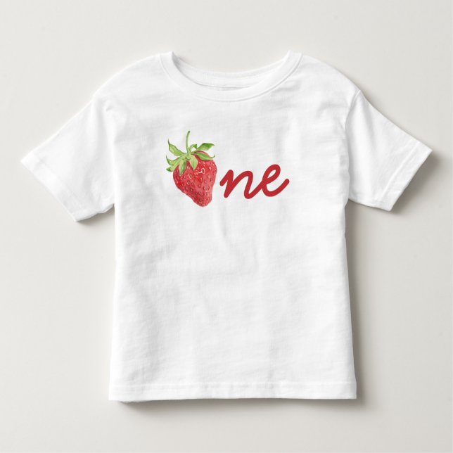 Camiseta Berry First Birthday Strawberry primeiro aniversar (Frente)