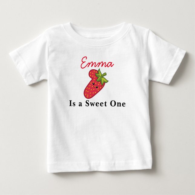 Camiseta Berry First Birthday Sweet one (Frente)