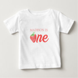 Camiseta Berry First Strawberry ONE primeiro aniversario Pa