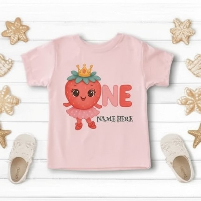 Camiseta Berry Personalizado Primeira Rapariga de Aniversár (Criador carregado)