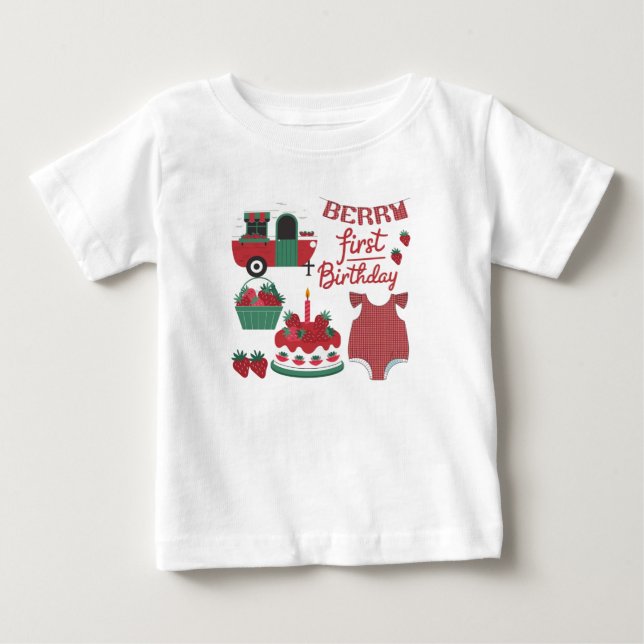 Camiseta Berry primeiro aniversario (Frente)