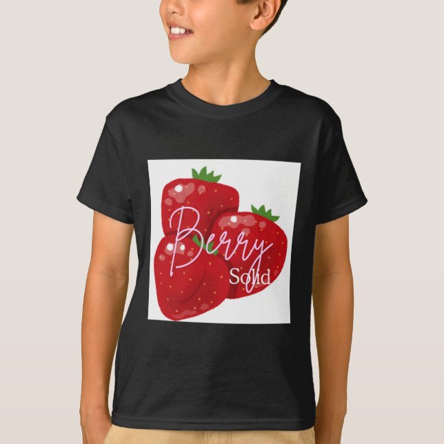 Camiseta Berry Solid Sticker (Frente)