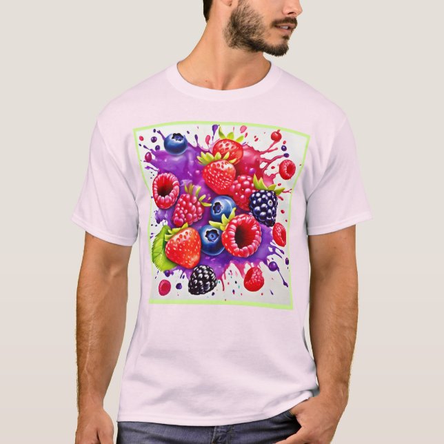 Camiseta Berry Splash Mix Art (Frente)