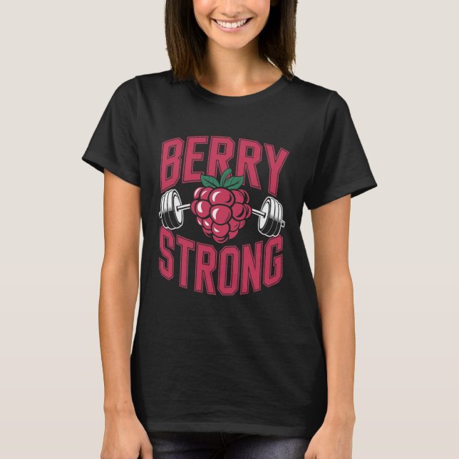 Camiseta Berry Strong - Edifício de porcos para levantament (Frente)