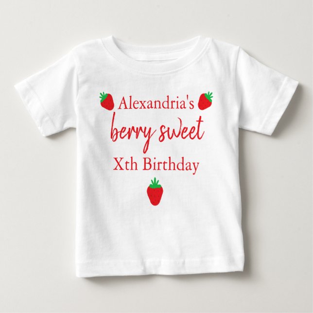 Camiseta Berry Sweet Birthday (Frente)