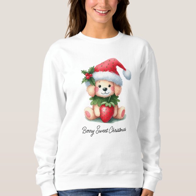 Camiseta Berry Sweet Christmas Puppy Sweater (Frente)