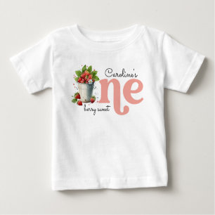 Camiseta Berry Sweet Strawbery Baby Girl - primeiro anivers