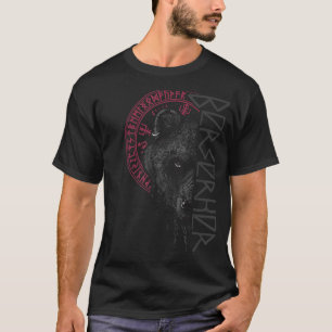 Camiseta Berserk Bear Warrior Odin Executa Norse Compass Vi