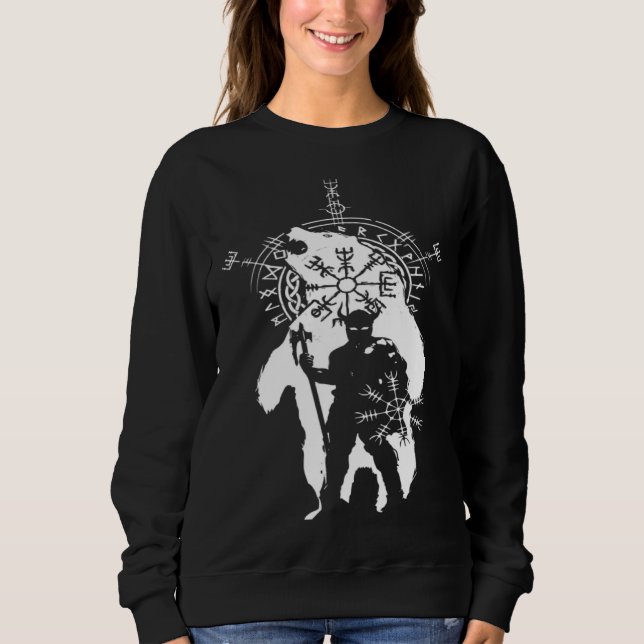Camiseta Berserk Bear Warrior Odin Runes Norse Compass Viki (Frente)