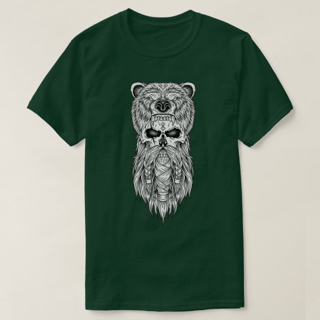 Camiseta Berserker Viking amp Bear (Frente do Design)