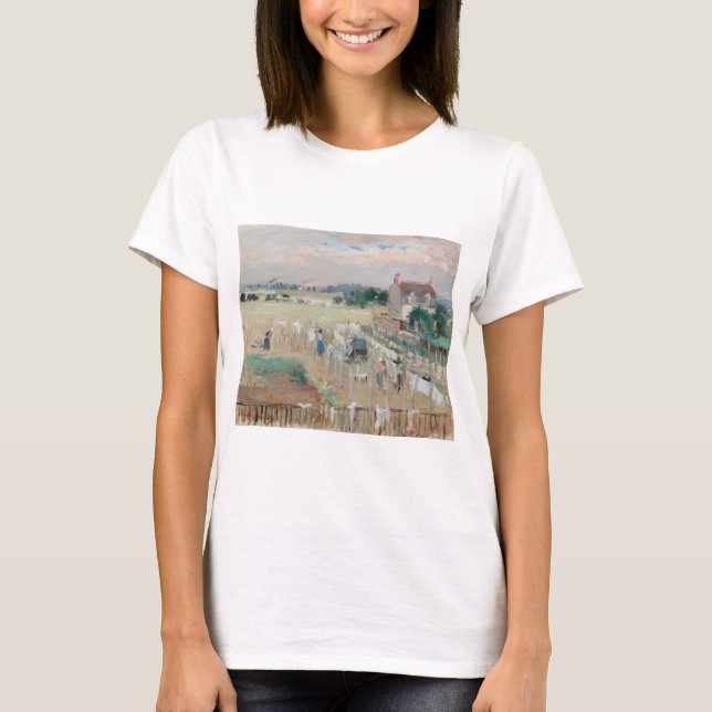 Camiseta Berthe Morisot - Pendurando a Roupa para Secar (Frente)