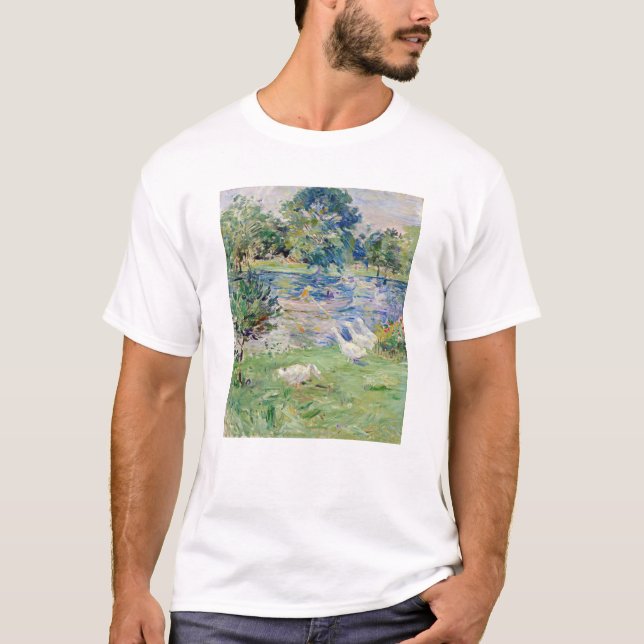 Camiseta Berthe Morisot - Rapariga num Barco com Gansos (Frente)
