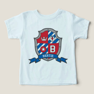 Camiseta Bertie boys B nome e significado do cavaleiro