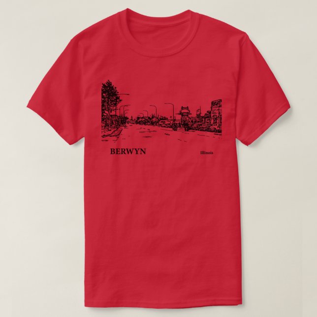 Camiseta Berwyn Illinois TShirt 2 (Frente do Design)
