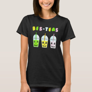 Camiseta Bes Teas Cuja Bolha De Chá Casal Adorável Chá
