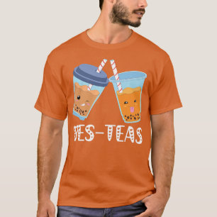 Camiseta Bes-teas Cute Kawaii Bubble Tea Amigos Boba Tea L
